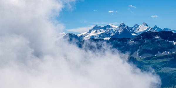 Brienzer Rothorn Blick Mittelhorn Wetterhorn Schreckhorn Finsteraarhorn